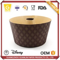 Wholesale different size Brown Luxury dot printing C1S Art Corrugated Round Paper Cup