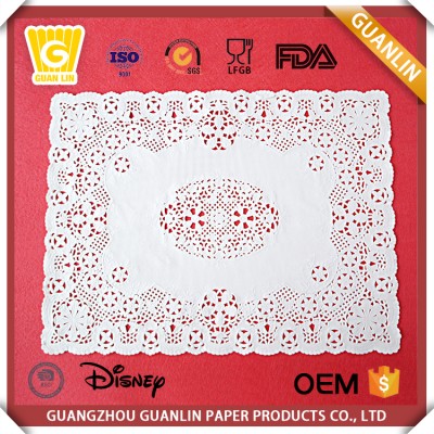 China Manufacturer different shape white 40gsm/53gsm food grade Paper Doilies